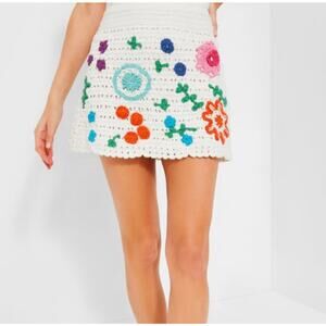 TUCKERNUCK Ivory Leighton Crochet Skirt